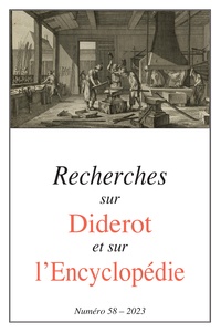  Société Diderot - Recherches sur Diderot et sur l'Encyclopédie N° 58/2023 : .