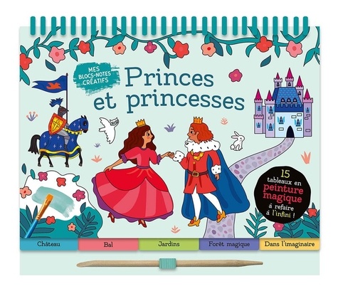 Amanda Enright - Princes et princesses - 15 tableaux en peinture magique à refaire à l'infini ! Avec un pinceau.