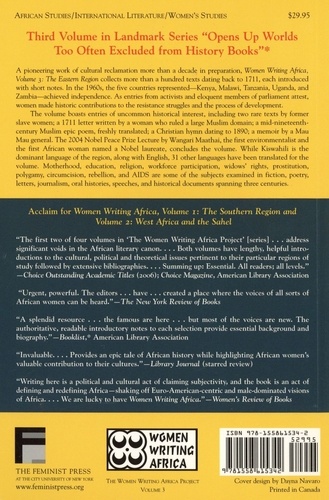 Women Writing Africa. Volume III, The Eastern Region