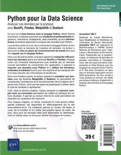 Python pour la Data Science. Analysez vos données par la pratique avec NumPy, Pandas, Matplotlib et Seaborn