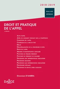 Droit et pratique de l'appel