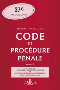Code de procédure pénale annoté 2023