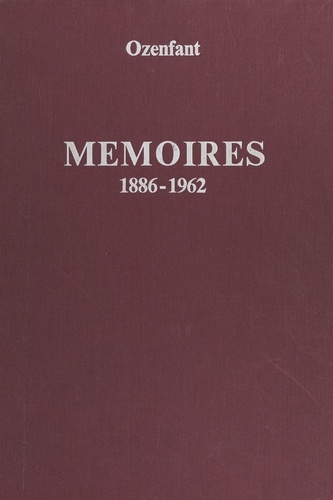 Mémoires, 1886-1962