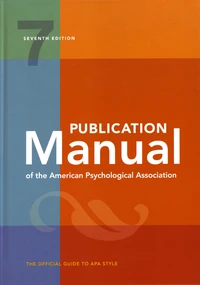 Publication Manual of the American Psychological Association