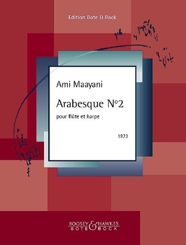 Ami Maayani - Arabesque No 2 - pour flûte et harpe. flute and harp. Partition et partie..