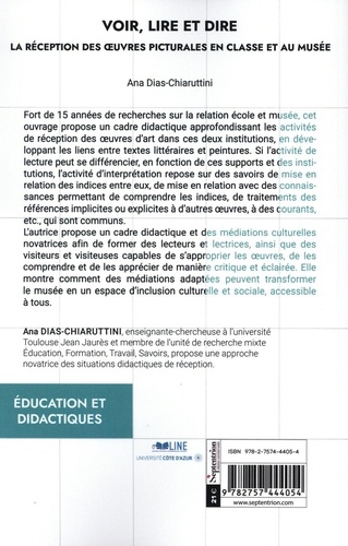 Voir, lire et dire. La réception des oeuvres picturales en classe et au musée