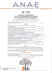 Apport de l'ergothérapie dans l'accompagnement des enfants avec troubles du neurodéveloppement