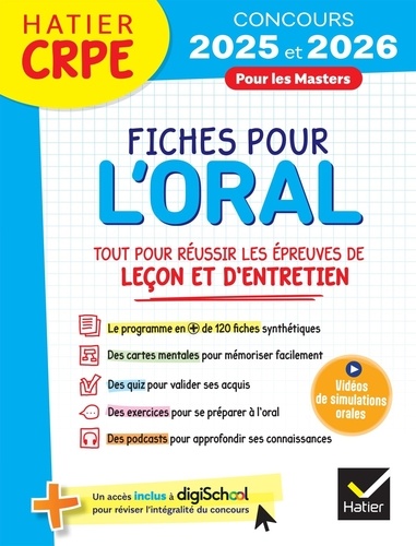 Fiches pour l'oral  Edition 2024-2025