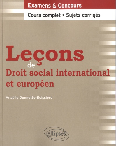 Leçons de droit social international et européen