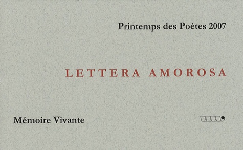 Anaïs Bon et Gilles-Antoine Langlois - Lettera Amorosa.