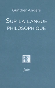Sur la langue philosophique