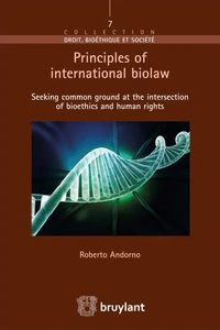 Principles of international biolaw