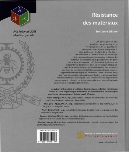 Résistance des matériaux 3e édition