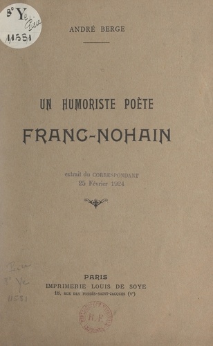 Un humoriste poète, Franc-Nohain