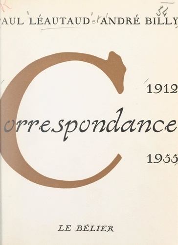 Correspondance, 1912-1955