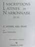 André Chastagnol - Inscriptions latines de Narbonnaise (2) : Antibes, Riez, Digne.