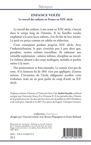 Enfance volée. Le travail des enfants en France au XIXe siècle