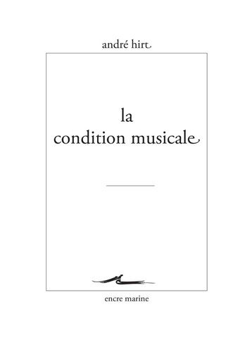 La condition musicale