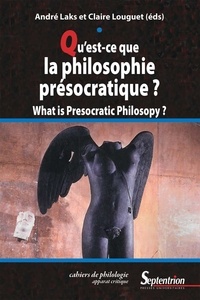 Télécharger des manuels pour ipad gratuitement Qu'est-ce que la philosophie présocratique ? What is presocratic philosophy ? (Litterature Francaise) PDB ePub