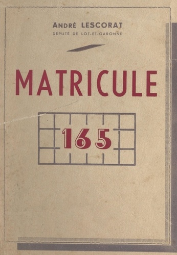 Matricule 165