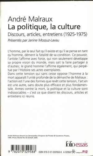 La politique, la culture. Discours, articles, entretiens (1925-1975)