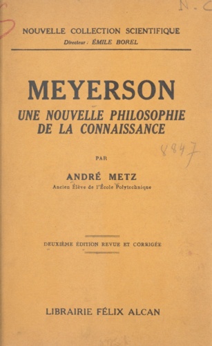 Meyerson. Une nouvelle philosophie de la connaissance