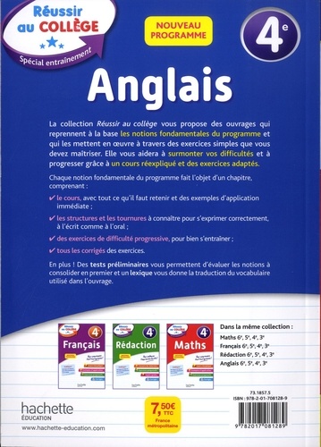 Anglais 4e  Edition 2019