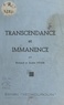 André Neher et Richard Neher - Transcendance et immanence.