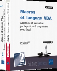  Andre/rigollet - Macros et langage vba - coffret de 2 livres : apprendre et s'entrainer par la pratique a programmer.