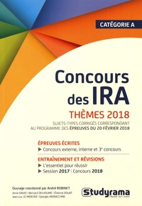 André Robinet - Concours des IRA thèmes 2018.