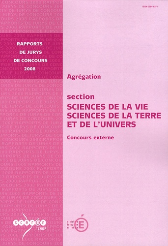 André Schaaf - Agrégation section Sciences de la Vie, Sciences de la Terre et de l'Univers - Concours externe.