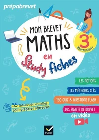 Mon brevet Maths en studyfiches - 3e - Brevet 2027