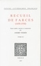 André Tissier - Recueil de farces (1450-1550) Tome 11 : .