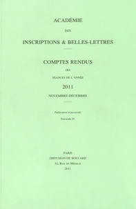 Comptes rendus des séances de l'Académie des Inscriptions et Belles-Lettres