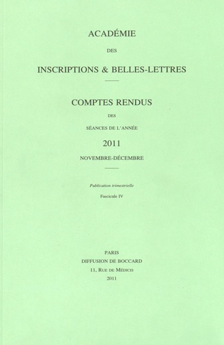 André Vauchez - Comptes rendus des séances de l'Académie des Inscriptions et Belles-Lettres - Novembre-décembre 2011.