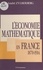 L'économie mathématique en France. 1870-1914