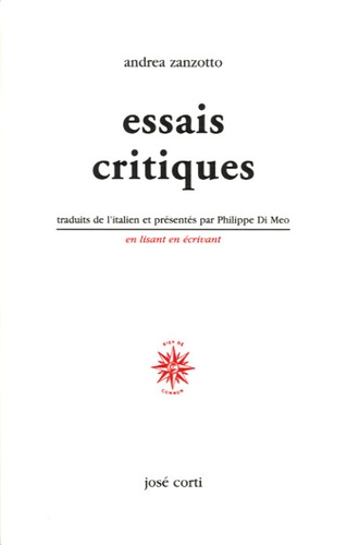 Andrea Zanzotto - Essais critiques.
