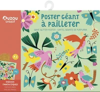 Poster géant à pailleter Oiseaux fantastiques