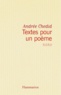 Andrée Chedid - Textes pour un poème - 1949-1970.