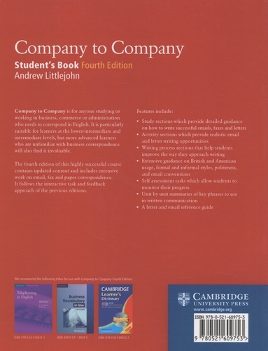Company to Company. Student's Book 4th edition