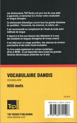 Vocabulaire français-danois pour l'autoformation. 9000 mots