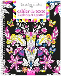 Cahier de texte à colorier et à gratter