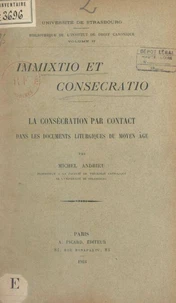 Immixtio et Consecratio : la Consécration par contact dans les documents liturgiques du Moyen Âge