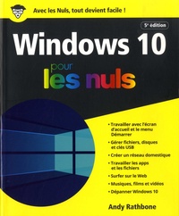 Téléchargez des ebooks gratuits scribd Windows 10 pour les nuls  9782412048689 in French par Andy Rathbone