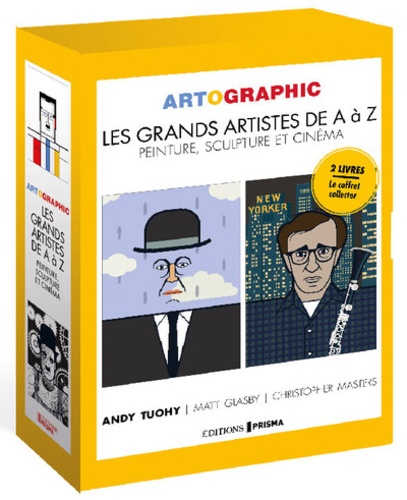 Andy Tuohy et Matt Glasby - Coffret collector Artographic, une histoire de l'art en portraits - Les grands cinéastes de A à Z ; Les artistes du XXe siècle de A à Z.