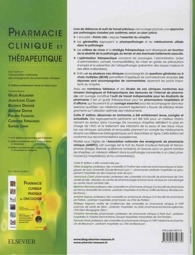 Pharmacie clinique et thérapeutique 5e édition revue et augmentée