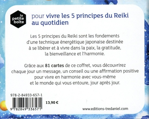 La petite boîte pour vivre les 5 principes du reiki au quotidien. Avec 81 cartes