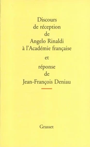 Discours de réception à l'Académie Française
