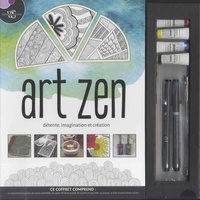 Ania Jaraczewski et Charmaine Muzyka - Art zen - Détente, imagination et création. Avec un bloc à dessin, 2 stylos indélébiles, 4 tubes de peinture aquarelle, un pinceau, un stylo à encre gel gris argenté.