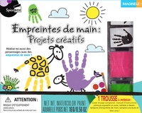 Empreintes de main : projets créatifs - Avec 1 manuel dinstructions, 4 peinture aquarelle en pots, 2 tampons dempreinte de main, 1 tablette à dessin, 2 tampons encreurs!.pdf